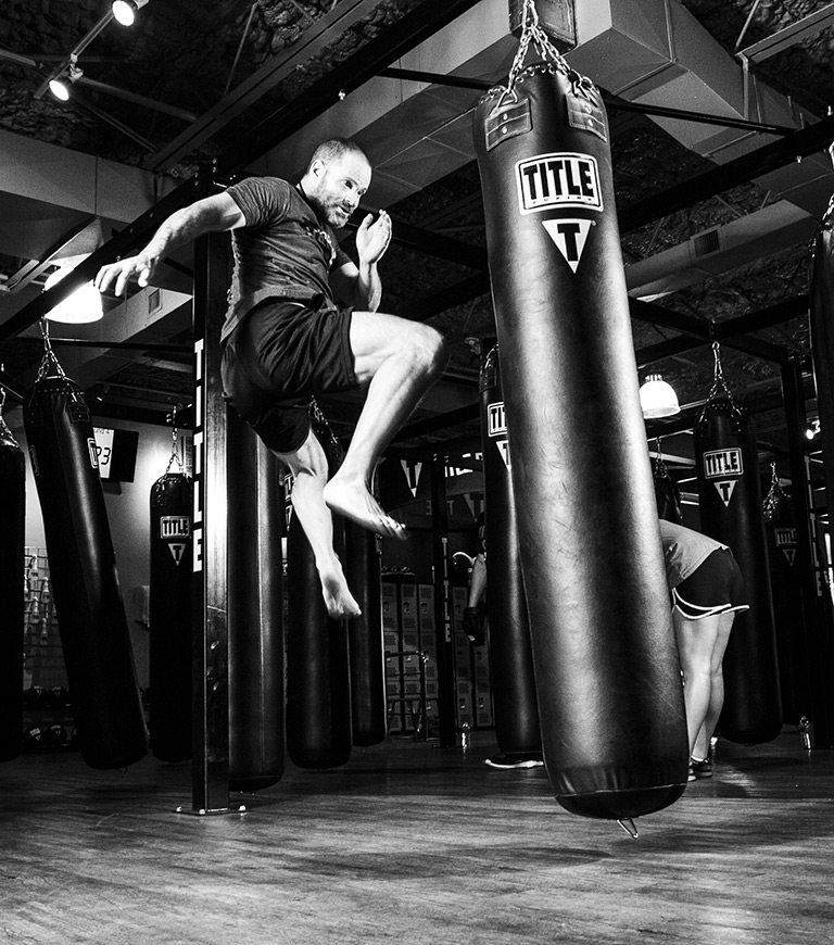 kickboxer in action in NYC