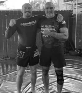 Professional MMA fighter Sloan ‘Caveman” Clymer. with NYC Sports Acupuncture specialist Barry Danielian, L.Ac